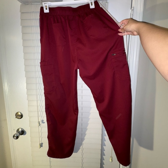 NWOT Women’s Burgundy Scrub Pants by NiaHinn | Size Large - Picture 9 of 9
